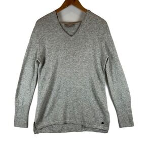 Royal Robbins V-Neck Gray Wool Blend‎ Sweater Lightweight Womens Size L